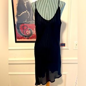 RVCA Sheer Slipdress/Coverup, Asymmetrical hem. Cotton/Poly blend, no size tag